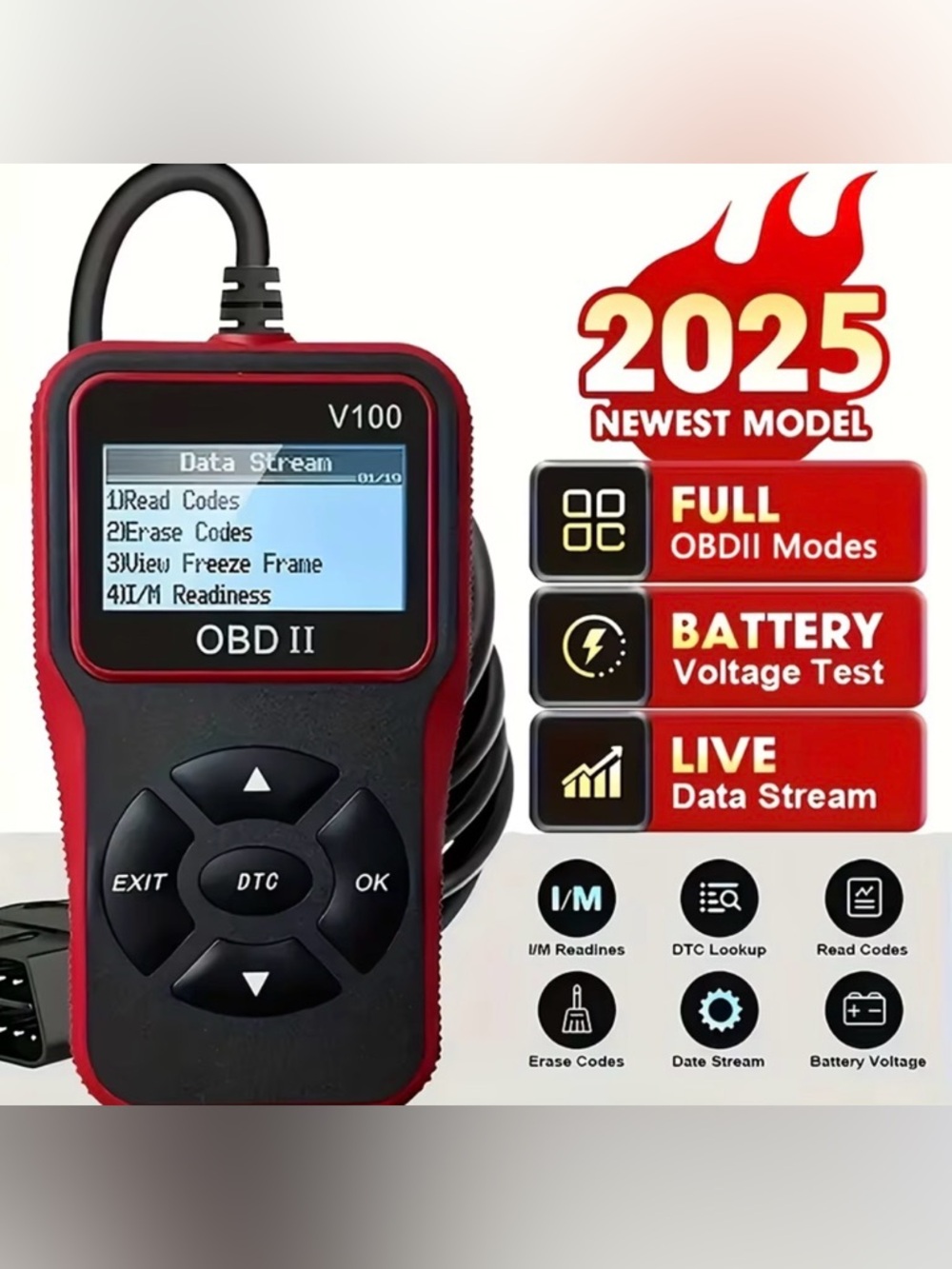 (20) - OBD2 Scanner – Professional Code Reader Reset & Full Diagnostic Functions